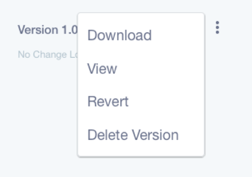 Figure 1: No file is written in stone. Version history actions let you inspect, delete, and reinstate file versions.