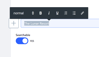 Figure 5: The text Styles toolbar lets you format highlighted text in the editor.