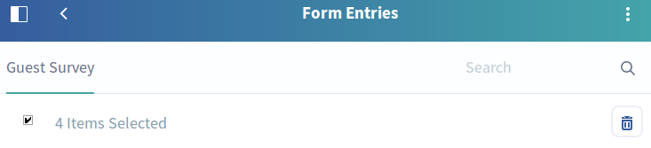 Figure 12: Delete all form entries in one fell swoop.