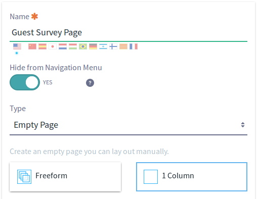 Figure 5: Add a page for guests to view and fill out your new form.