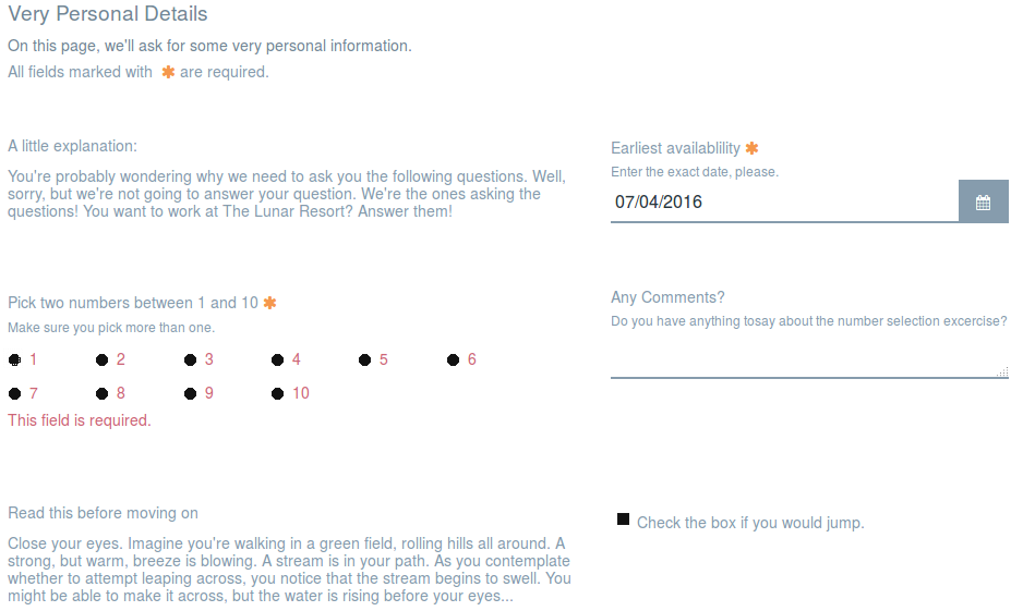 Figure 21: The second page of The Lunar Resort employment application.