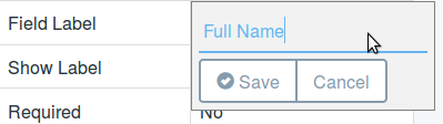 Figure 5: You can give your fields appropriate field labels.
