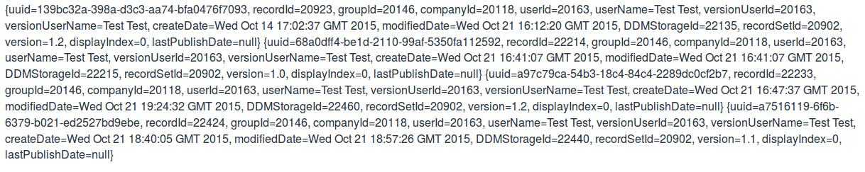 Figure 9: Its not useful to simply get the data records and display them in their raw form.