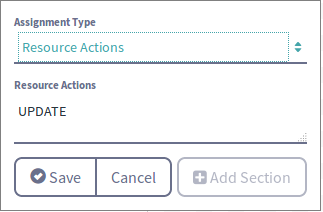 Figure 2: Configure resource action assignments in Kaleo Designer.