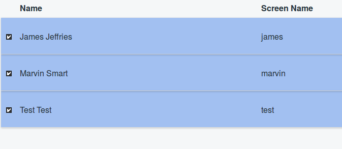 Figure 4: Add users from the list of available users.