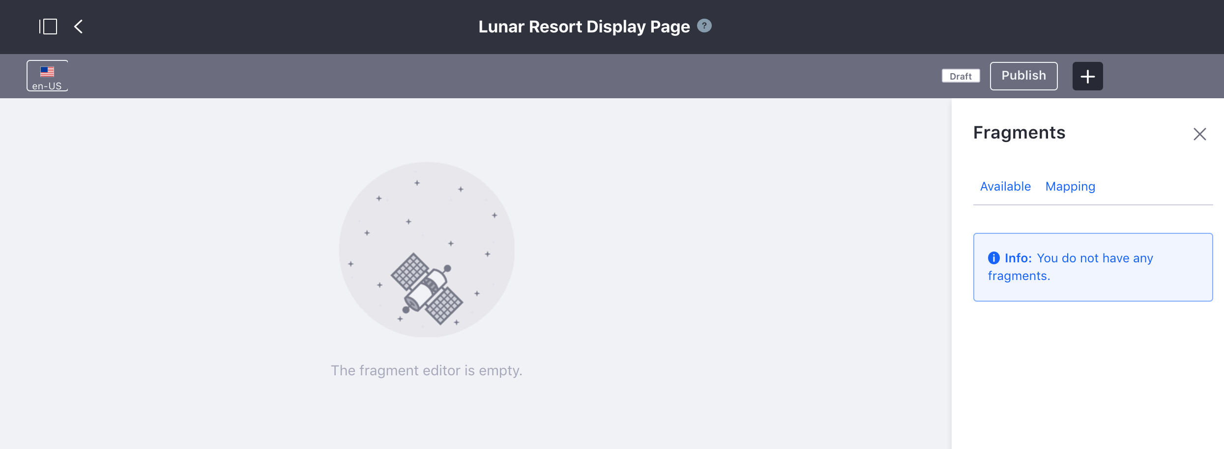 Figure 1: The Display Page creation interface.