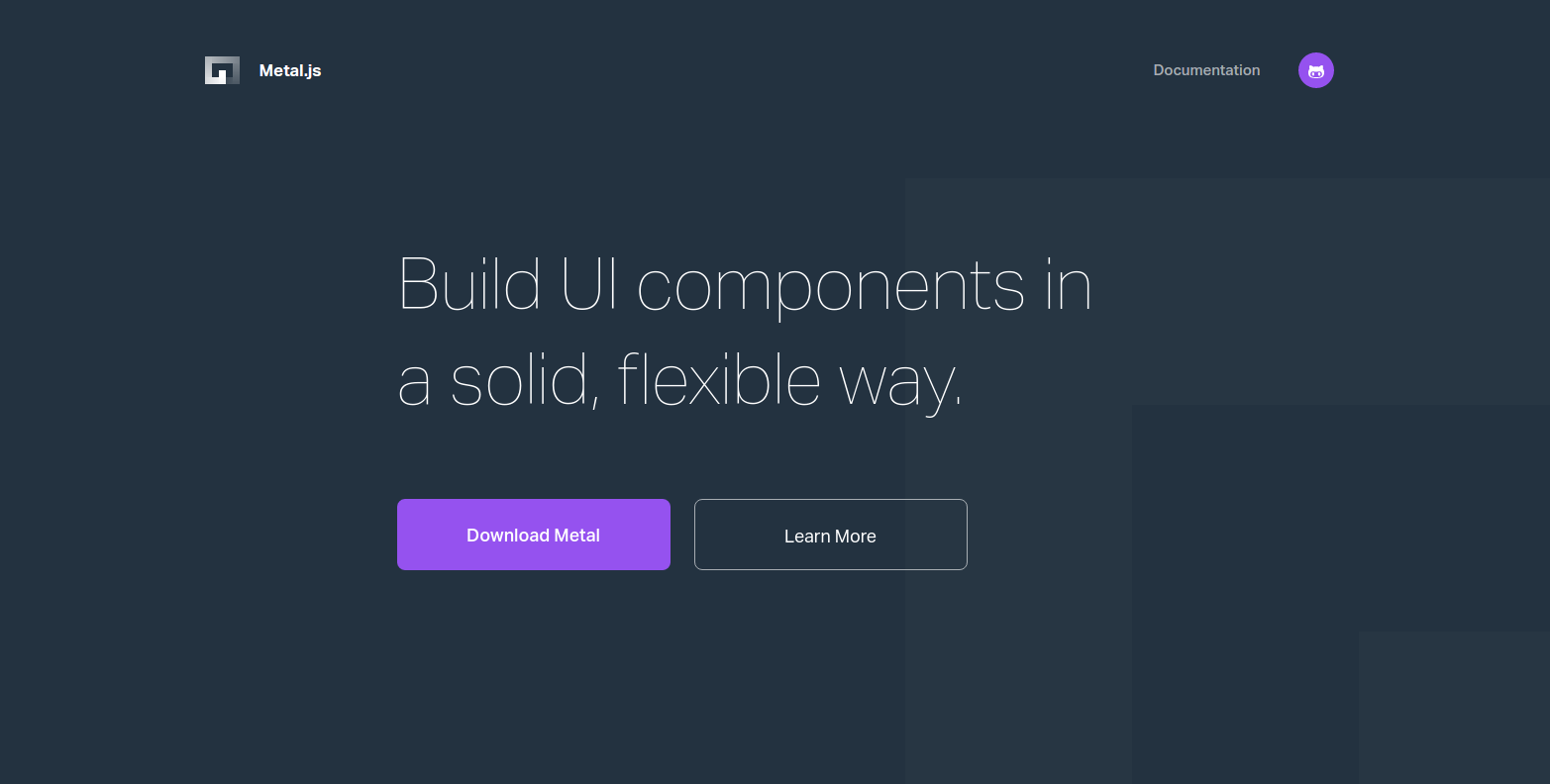 Figure 1: You can create UIs easily, thanks to Metal.js.
