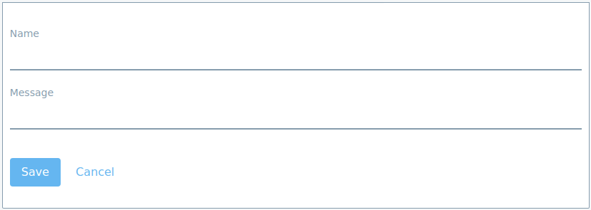 Figure 1: This is the Guestbook applications form for adding entries.