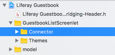 Figure 1: The new Connector folder should be inside the Screenlets folder.