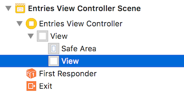 Figure 1: The new view is nested under the view controllers existing view.