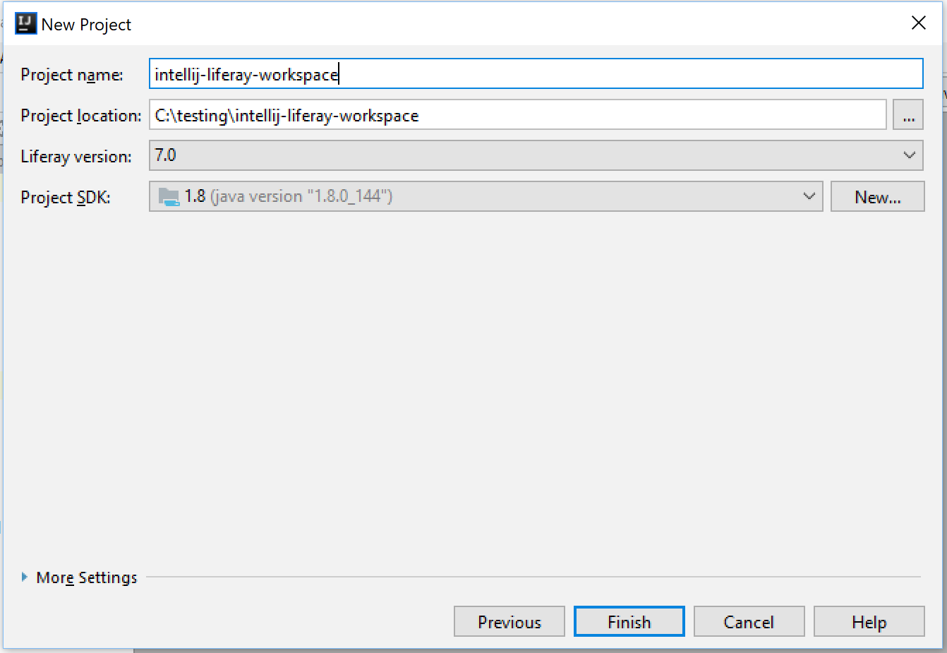 Figure 2: Specify your workspaces configurations.
