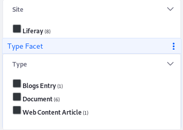 Figure 1: Site and Type are two of the facet sets youll encounter.