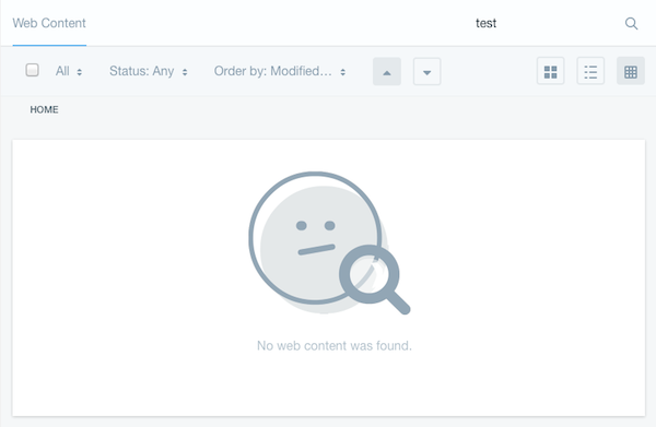 Figure 3: You can use the empty search result animation to show that no search results were found.
