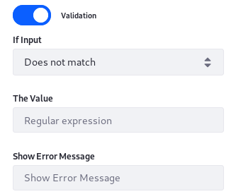 Figure 9: Validate Text fields to ensure Users enter the correct data.