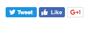 Figure 2: Here are the share buttons with displayStyle set to simple.