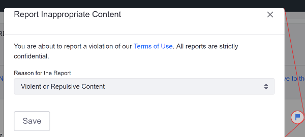Figure 1: Flags for letting users mark objectionable content are enabled in the Message Boards portlet.