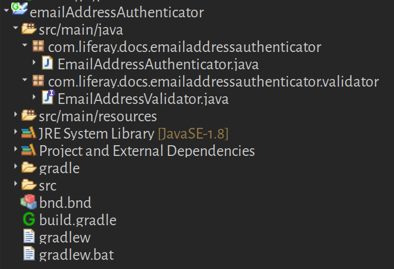 Figure 1: The Authenticator module contains the validators interface and the authenticator.