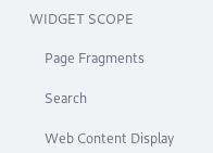 Figure 7: Some System Settings entries are widget scoped.