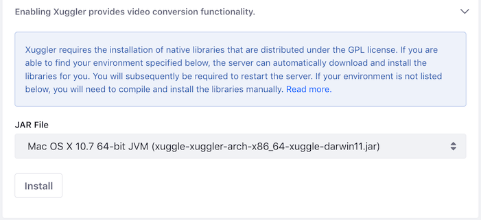 Figure 2: Install Xuggler.