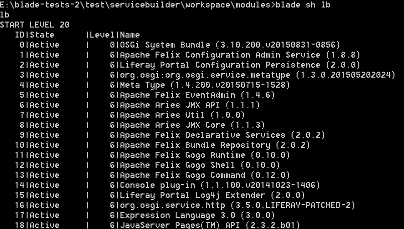 Figure 1: Blade CLI accesses the Gogo shell script to run the lb command.