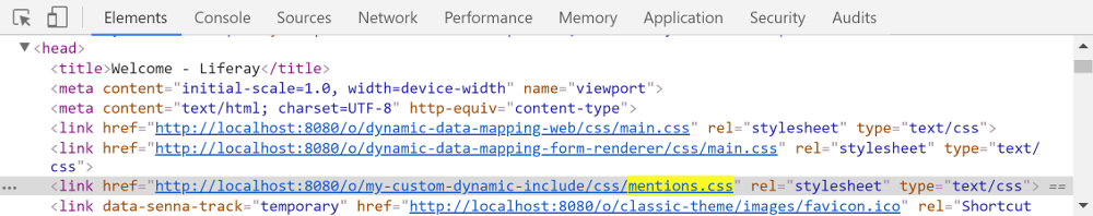 Figure 1: The top_head pre key loads additional CSS and HTML resources in the head of the theme.