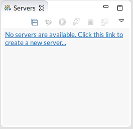 Figure 3: The Servers tab has no servers by default.