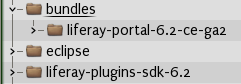 Figure 2: The directory structure for Liferay development is pretty simple.
