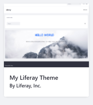 Figure 2: Your theme thumbnail is displayed with the rest of the available themes.