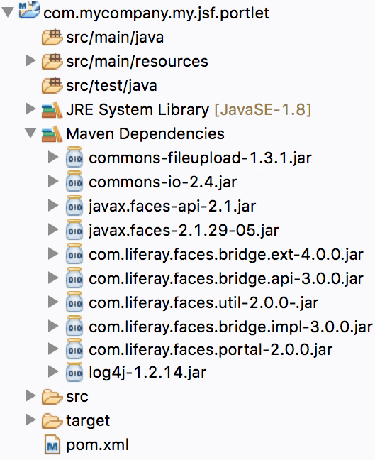 Figure 3: Ivy downloads the required JARs for your JSF portlet, depending on the JSF UI Component Suite you selected.