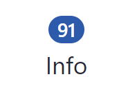 Figure 3: A info badge is dark blue and meant for numbers related to general information.