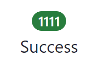 Figure 5: A success badge displays numbers related to a successful action.