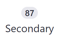 Figure 2: A secondary badge is light-grey and draws less focus than a primary button.