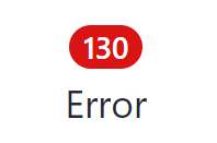 Figure 4: An error badge displays numbers related to an error.