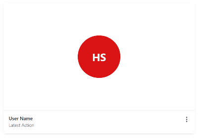 Figure 8: User Cards can display a users initials.