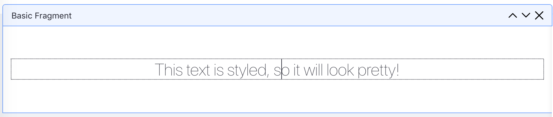 Figure 1: You can edit text in the Page Template editor.