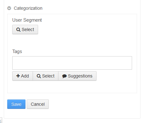 Figure 1: Adding category and tag input options lets authors aggregate and label custom entities.
