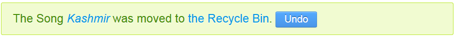 Figure 1: Implementing the Undo button enables users to conveniently retrieve entries back from the Recycle Bin.