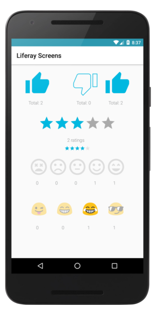Figure 1: Rating Screenlets different Views.