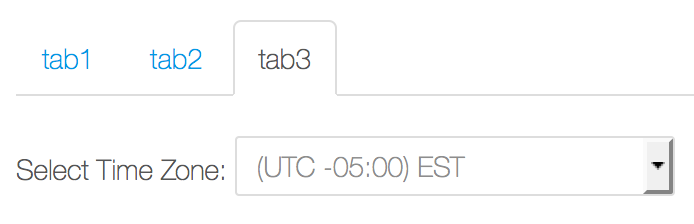 Figure 3: Heres an example of what a tab could look like referencing useful content like this time zone selector.