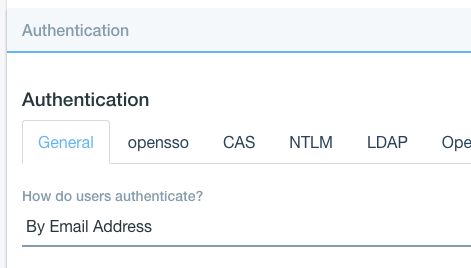 Setting the authentication method in your Liferay instance.