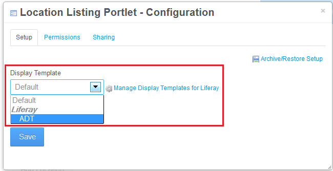 Figure 1: By using a custom display template, your portlets display can be customized.