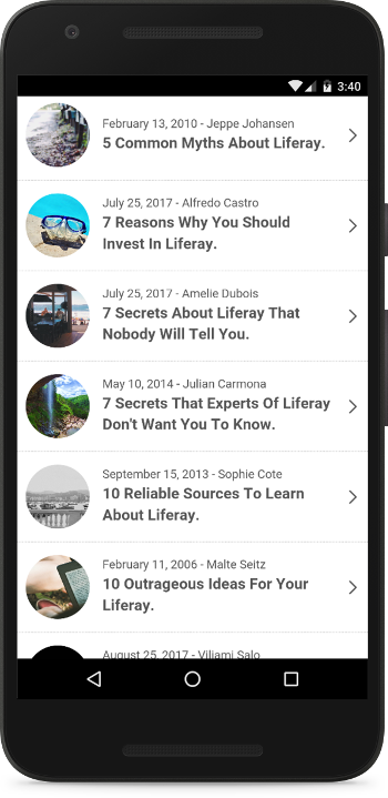 Figure 1: The Web Screenlet with the Default View Set.