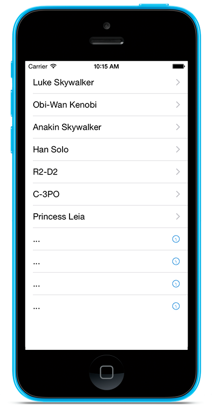 The DDL List Screenlet using the Default (default) Theme.