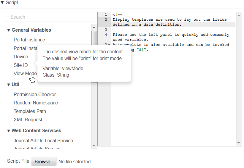 Figure 3.6: You can hover your pointer over a variable for a more detailed description.