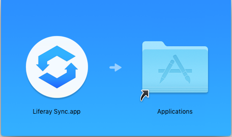 Figure 5.15: Drag the Liferay Sync icon to the Applications folder.