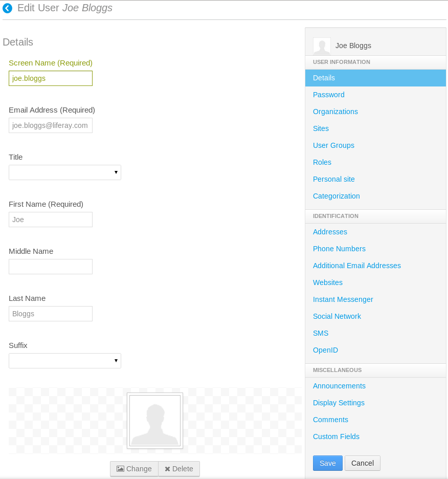 Figure 16.3: Once youve completed the basic form for creating a new user account, youll see a much more detailed form for editing the user and adding additional information.