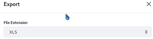 Figure 11: Export Form Entries to XLS. CSV and XML are also available.