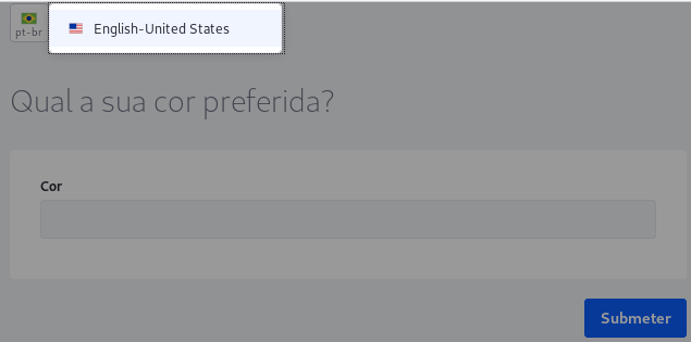 Figure 3: Select the forms language.