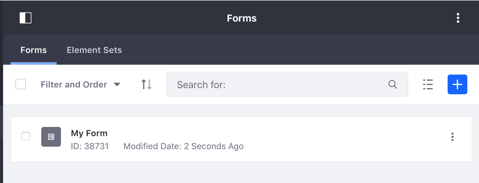 Figure 2: Navigate directly to a form to enable workflow.