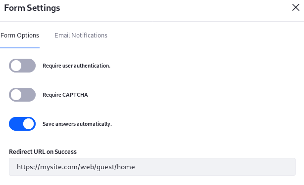 Figure 1: Redirect users after they submit a form.
